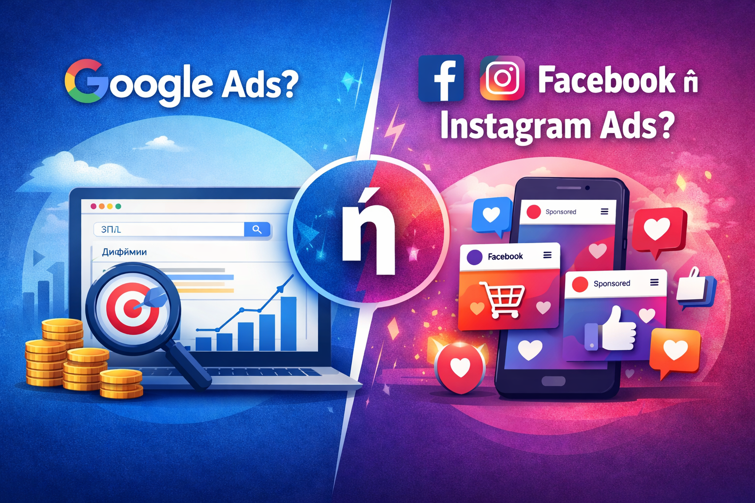 Να τρέξω διαφημίσεις Google ή Facebook/Instagram; Ο πλήρης οδηγός απόφασης.